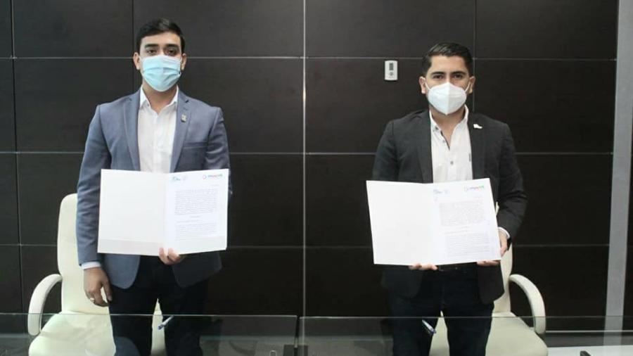 Jóvenes Tamaulipas e Imjuve Nuevo Laredo firman convenio de colaboración en beneficio de la  juventud