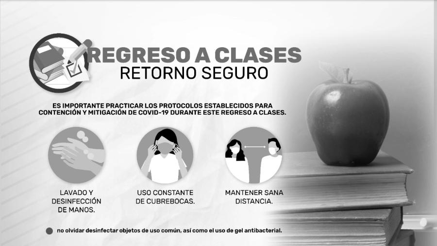 Exhortan a mantener medidas sanitarias en regreso a clases 