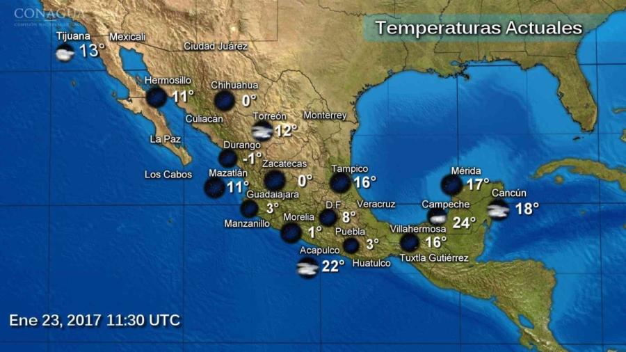 Prevén lluvias en el norte del país por frente frío