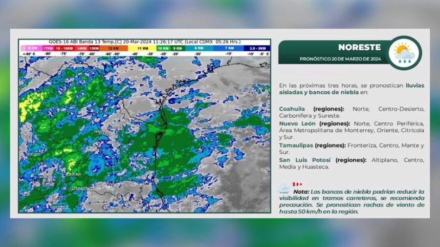 Recomienda Protección Civil Reynosa precaución ante lluvias aisladas