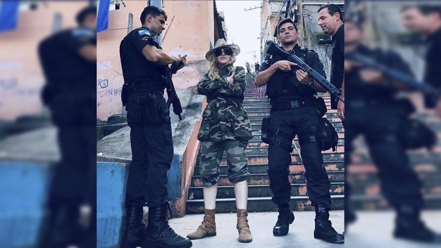Madonna lleva su glamour a una favela