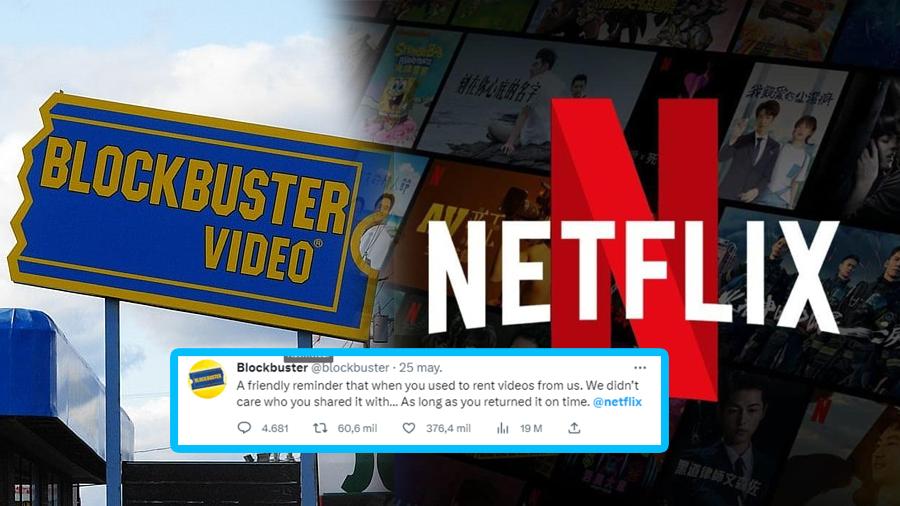  Blockbuster trollea a Netflix y manda mensaje en Twitter
