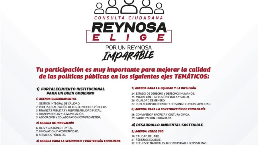 Abrió Gobierno Municipal Consulta Ciudadana 'Reynosa Elige'
