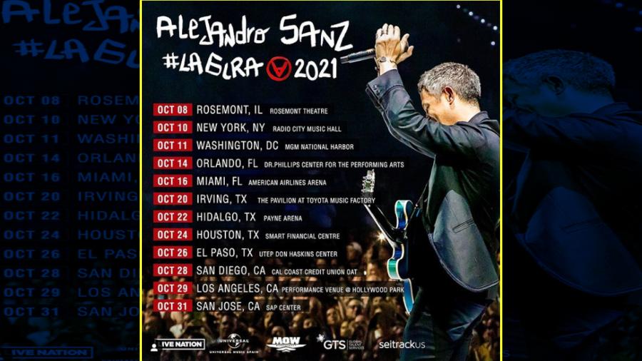 Alejandro Sanz comenzará gira por EU; visitará TX en octubre