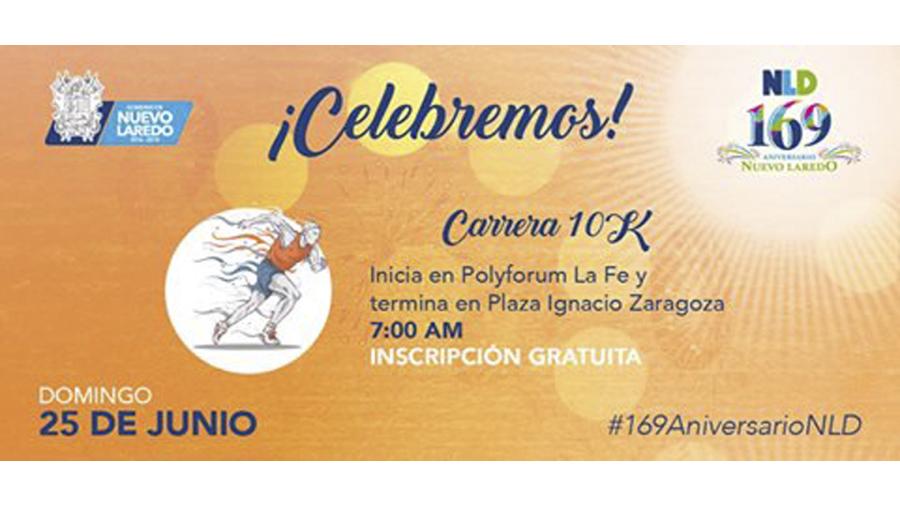 Festejarán con carrera el 169 Aniversario de Nuevo Laredo