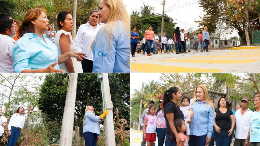 Inaugura alcaldesa pavimentación en la colonia lomas de Altamira
