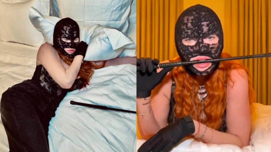 Madonna posa con sensual encaje negro