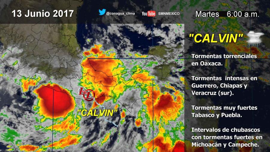 Continúa pronóstico de tormentas muy fuertes en el sureste mexicano