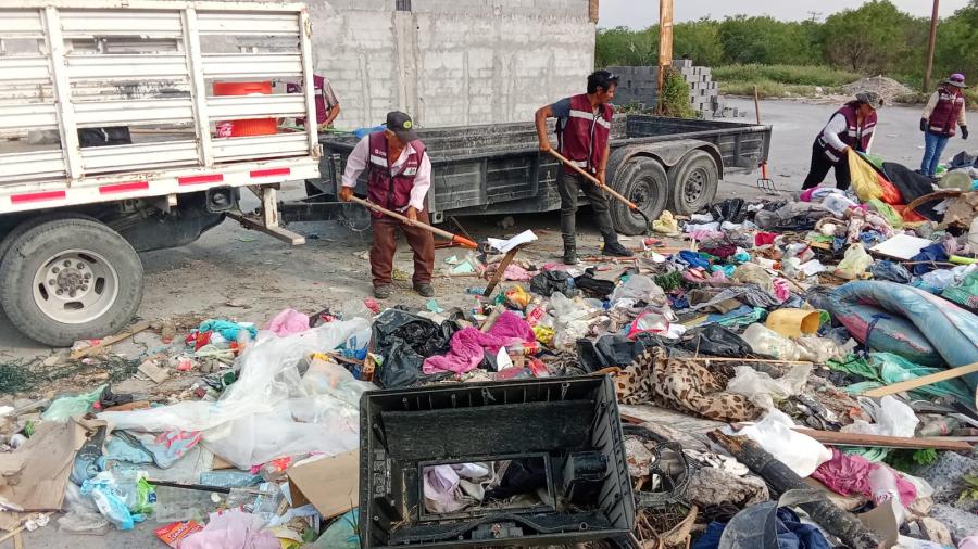 Trabaja Gobierno de Reynosa en horario extendido en limpieza y descacharrización