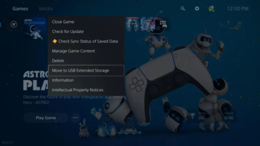 Nueva actualización de PS5 permitirá guardar juegos en disco duro externo