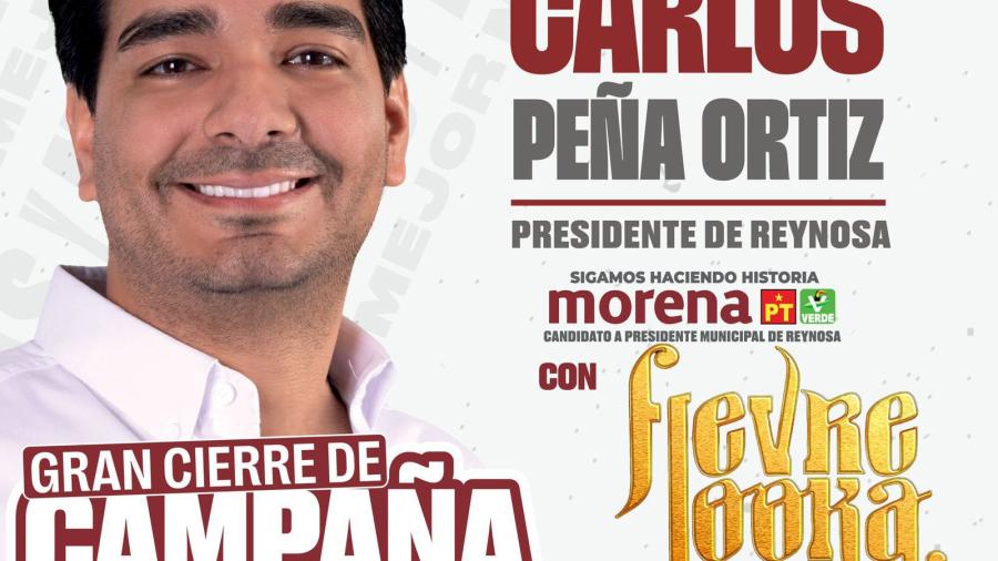 Vamos hacia el triunfo! Ven al Gran Evento de Cierre de Campaña de Carlos Peña Ortiz