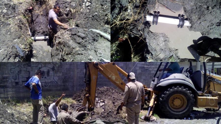 Comapa realiza reparaci&oacute;n de fuga