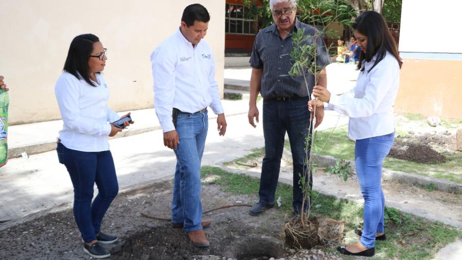 Agradece Reforestaci&oacute;n en escuelas primarias al Gobierno del Estado