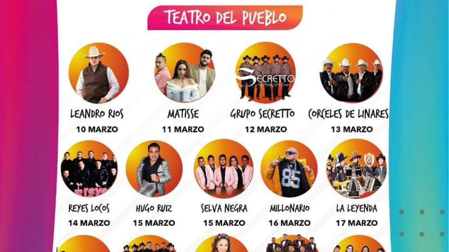Presentará Feria de Reynosa grandes estrellas en Teatro del Pueblo