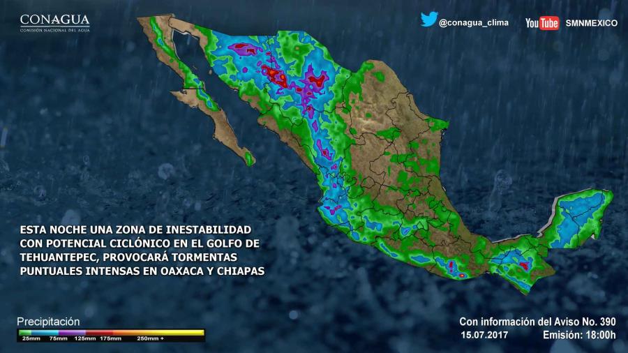 Persisten lluvias en varios estados del país