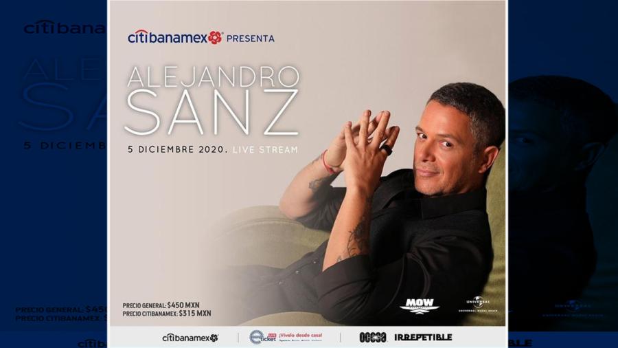 Se une Alejandro Sanz a los conciertos vía streaming