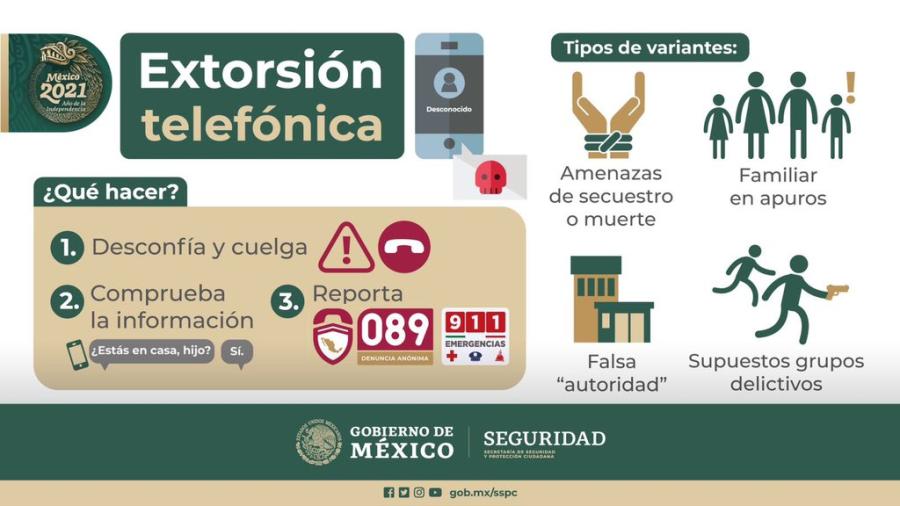 Gobierno de México pone a disposición Servicio de Denuncia Anónima 089