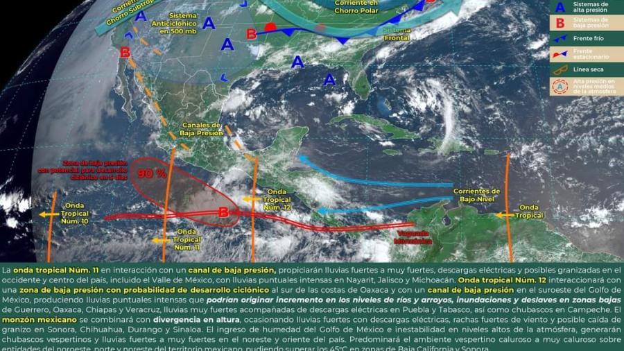 Anuncia PCyB de Reynosa probabilidad de lluvias 