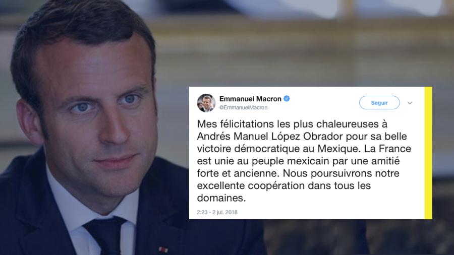 Emmanuel Macron felicita a López Obrador por victoria electoral