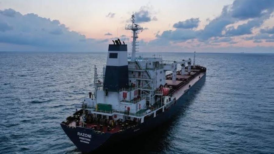 Libera Ucrania cuatro barcos cargueros con granos