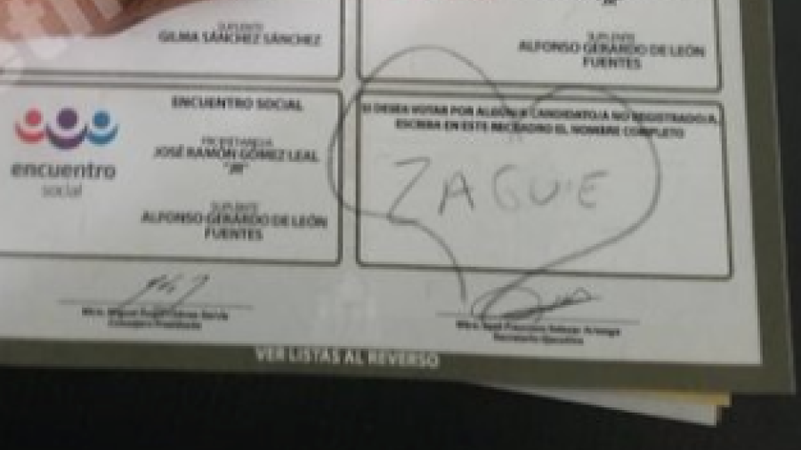 Los mexicanos hacen de las suyas en las boletas electorales