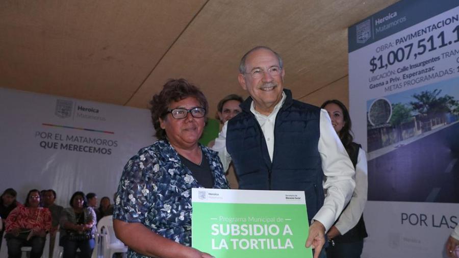 Subsidio de la tortilla beneficia a 590 familias de Matamoros