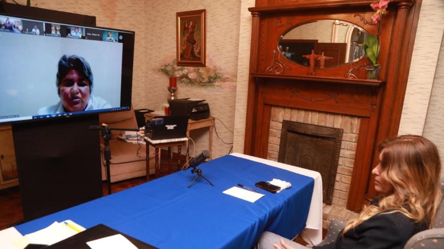 Alcaldesa de Reynosa participa en Videoconferencia de Salud