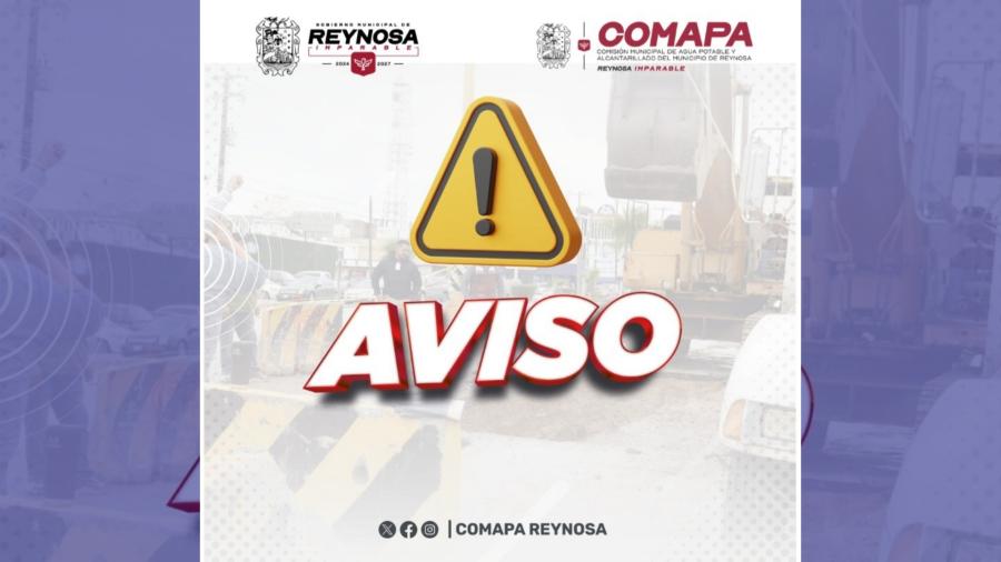 COMAPA suspenderá servicio en zona Centro