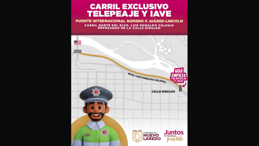 Habilitan carril exclusivo para telepeaje en el puente Internacional ll 