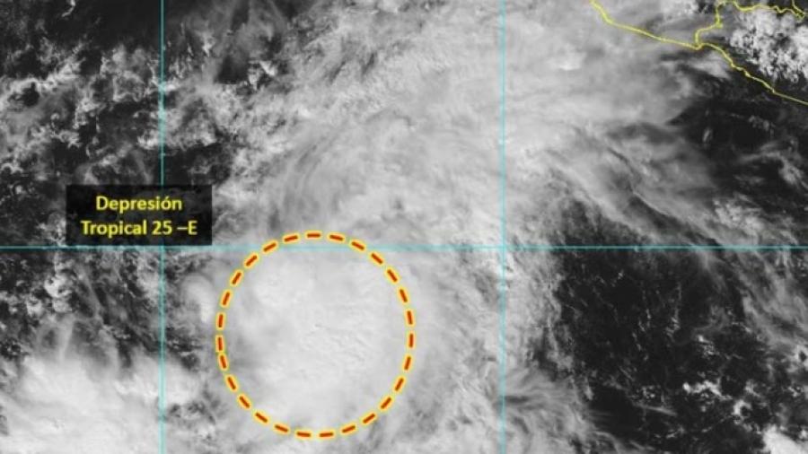 Se forma depresi&oacute;n tropical 25-E