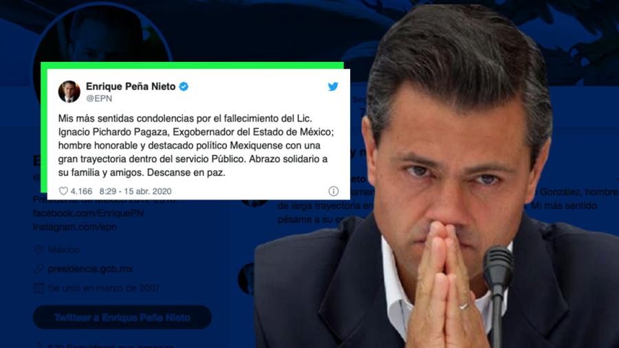 Reaparece en Twitter EPN para dar pésame por muerte de exgobernador