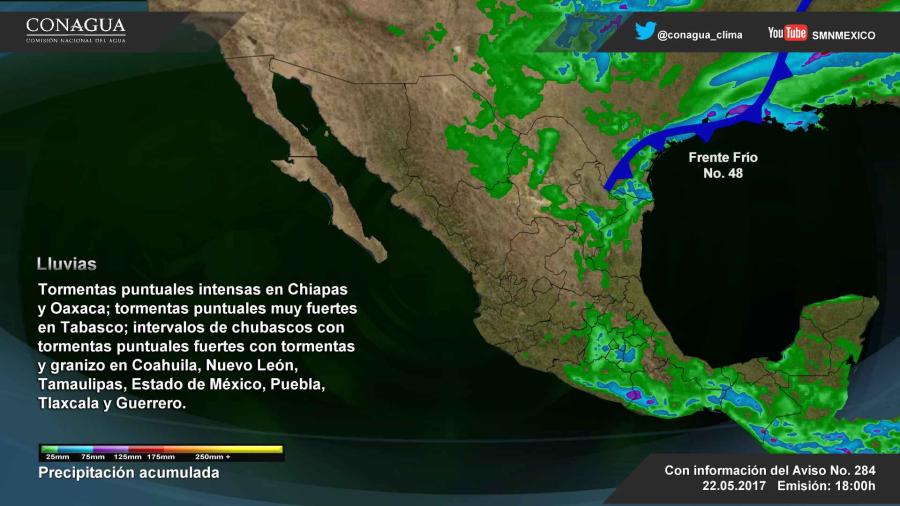 Pronostican potencial de tormentas fuertes en el noreste del país