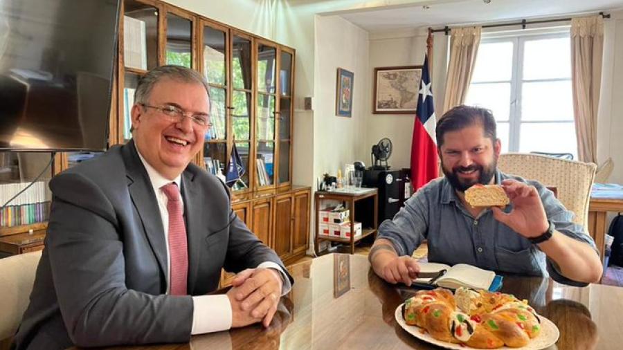 Se reúne Marcelo Ebrard con Gabriel Boric, presidente electo de Chile