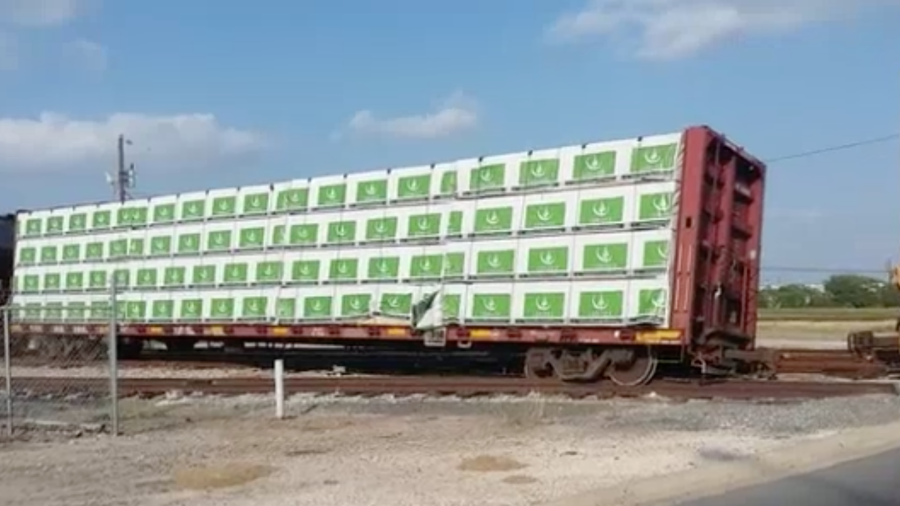 Se descarrilan vagones de tren en Harlingen