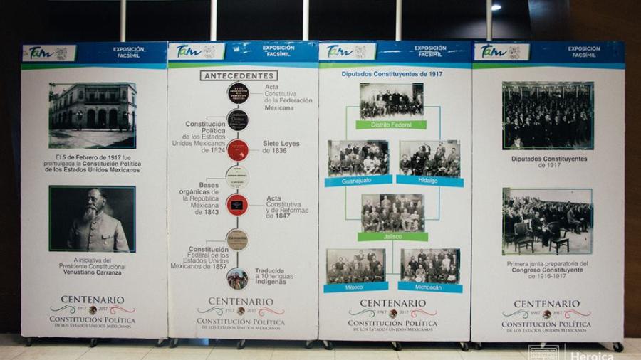 Traen exposición de la Constitución Política de 1917