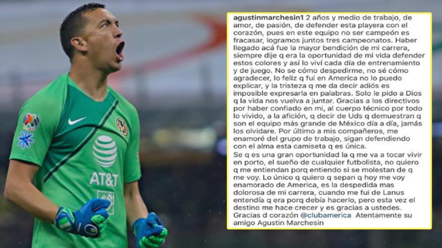  Es la despedida más dolorosa de mi carrera: Agustín Marchesín