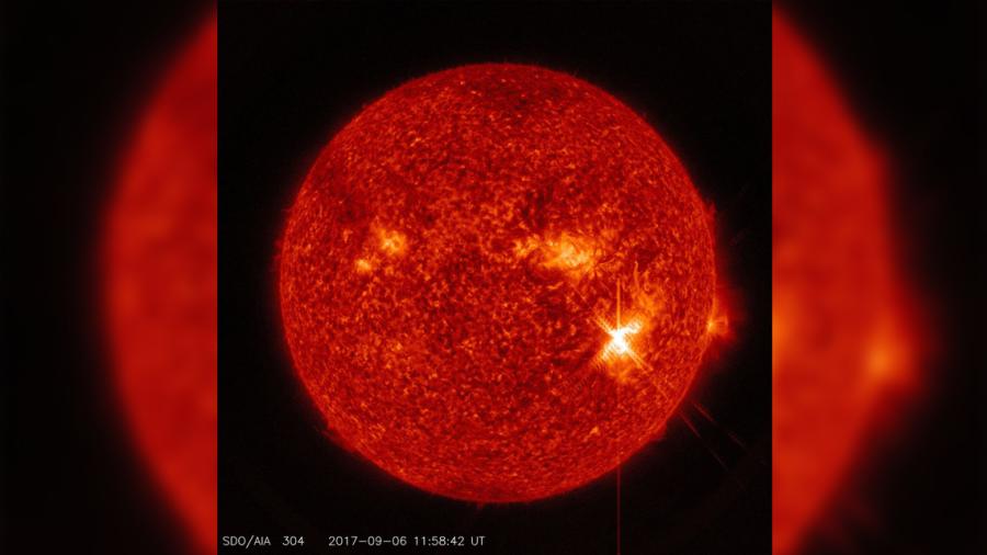 Dos grandes erupciones solares se registran