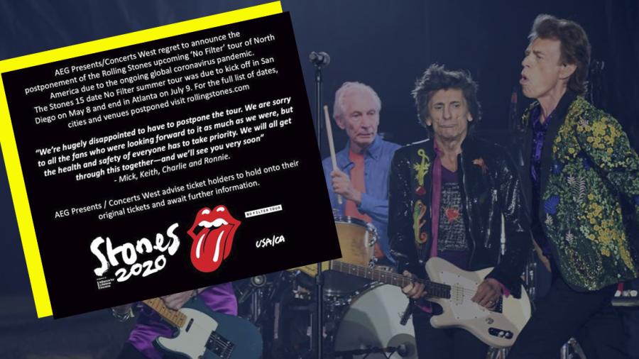 The Rolling Stones posponen su gira debido al coronavirus