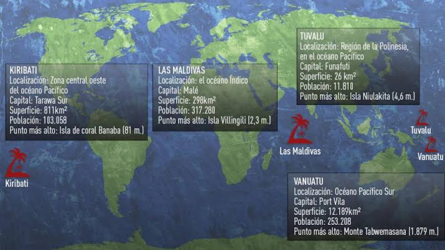 Cuatro países podrían desaparecer por el cambio climático