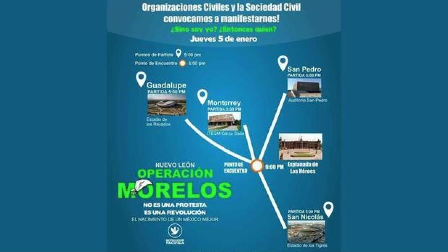 Puntos de donde partirán las marchas contra el gasolinazo en Nuevo León