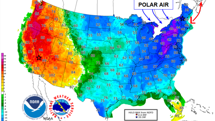 Inusual vórtice polar golpeará a Estados Unidos 