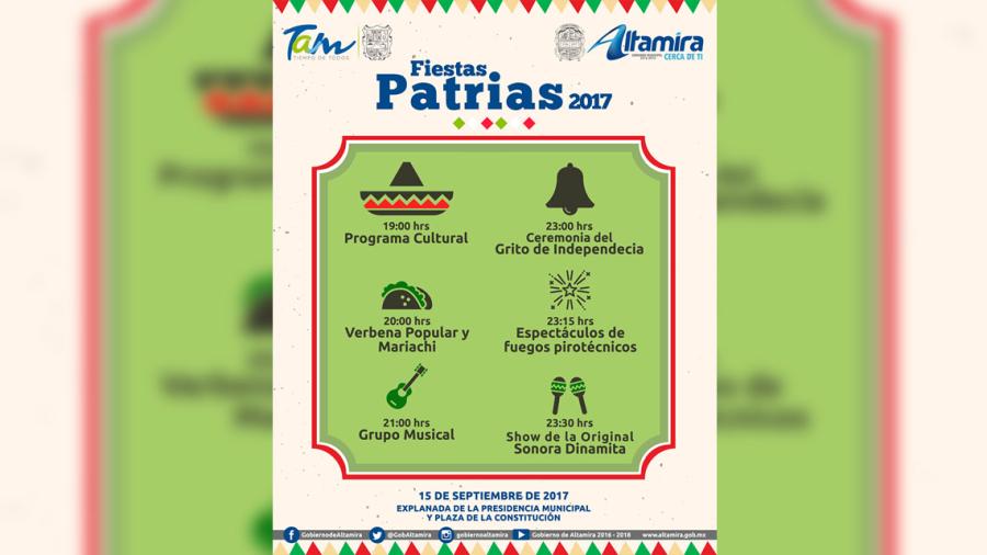 Ayuntamiento invita a "Fiestas Patrias 2017"