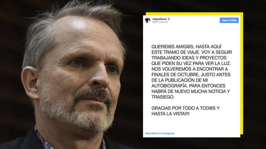 “Hasta aquí este tramo de viaje”: Miguel Bosé se despide temporalmente 