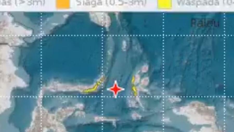 Alerta de tsunami tras sismo de 6.9 en Indonesia