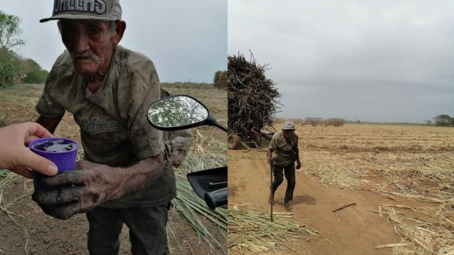 Piden ayuda para hombre de la tercera edad que trabaja 12 horas en cañaveral
