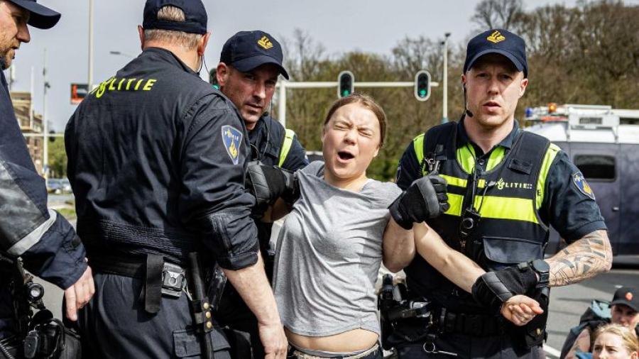 La activista climática Greta Thunberg fue arrestada en Holanda