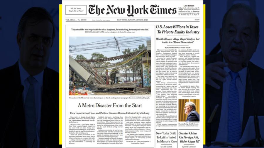 “El desastre en el Metro, desde el inicio”, señala NYT  responsables de la tragedia a Slim y Ebrard 