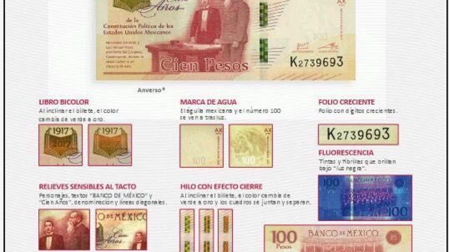 Emiten billete y moneda conmemorativa por centenario 