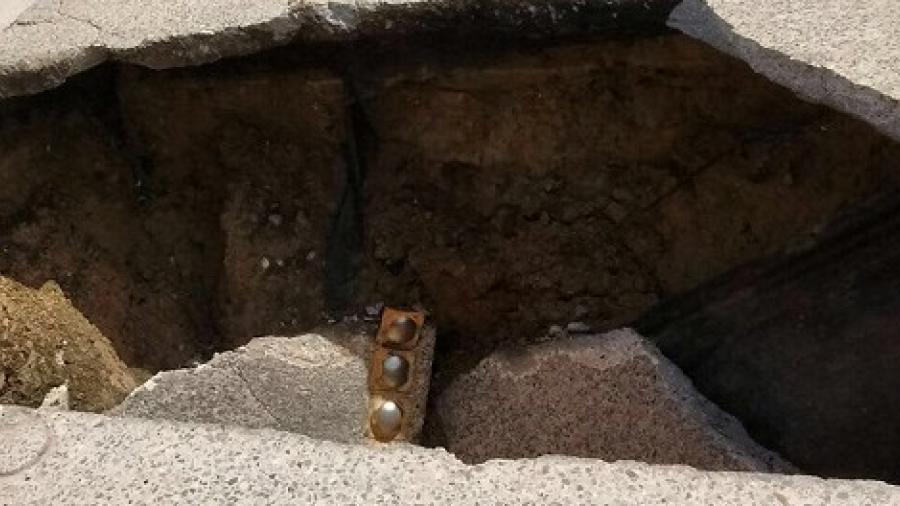 Se registra socavón en Madero