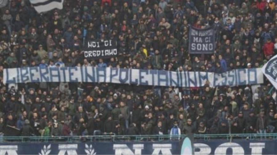 Afición del Napoli pide liberar a italianos desaparecidos en Jalisco